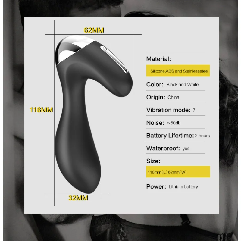 Plug anal de silicone para homens e mulheres, masturbador impermeável, contas anais poderosas, vibração de 7 velocidades, brinquedos sexuais, vibrador