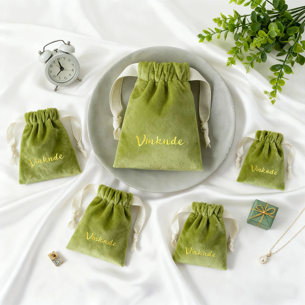 

Мягкие бархатные сумки с логотипом на заказ и лентой, мешок на шнурке, пыль, ювелирные изделия, серьги, браслет, ожерелье, мешочки, замшевый мешок для подарочной упаковки