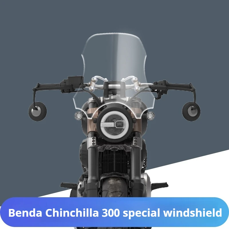 FOR Vintage Touring Wide Front Windscreen for Benda chinchilla 300 Elegant Retro Style Long-lasting Motorbike Exterior Accessory