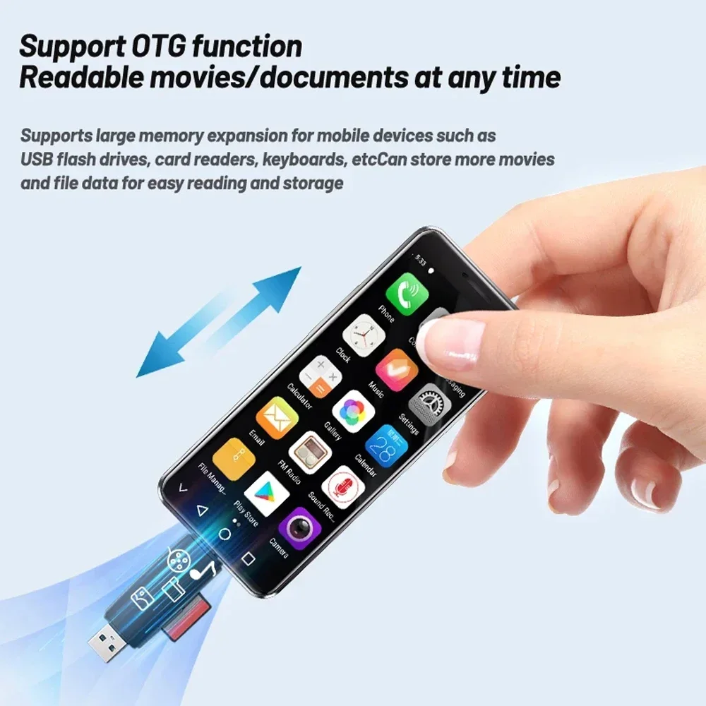 SOYES XS16 PRO Mini Smartphones MTK6762 Octa Core 4GB+128GB Andriod 9.0 Mobile Phone 2100mAh 4G Network Support OTG WIFI Hotspot