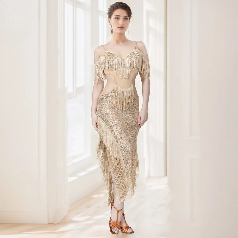 الترتر شرابة اللاتينية اللباس الترتر الرقص الشرقي دعوى المنافسة تنورة غير النظامية اللاتينية تنورة مرحلة الأداء البدلة #1