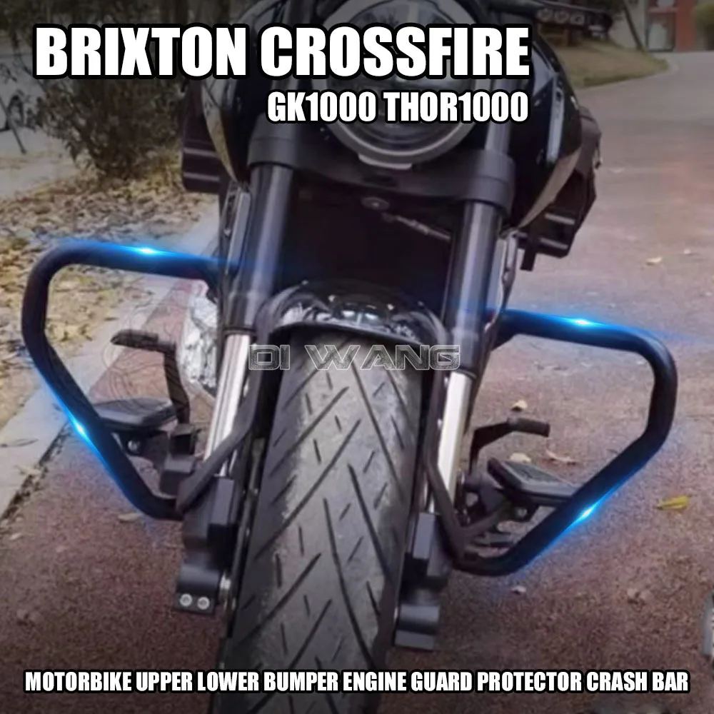 

Fit Brixton Crossfire GK1000 Motorcycl Upper Lower Bumper Engine Guard Protector Crash Bar For Brixton Crossfire GK1000 THOR1000