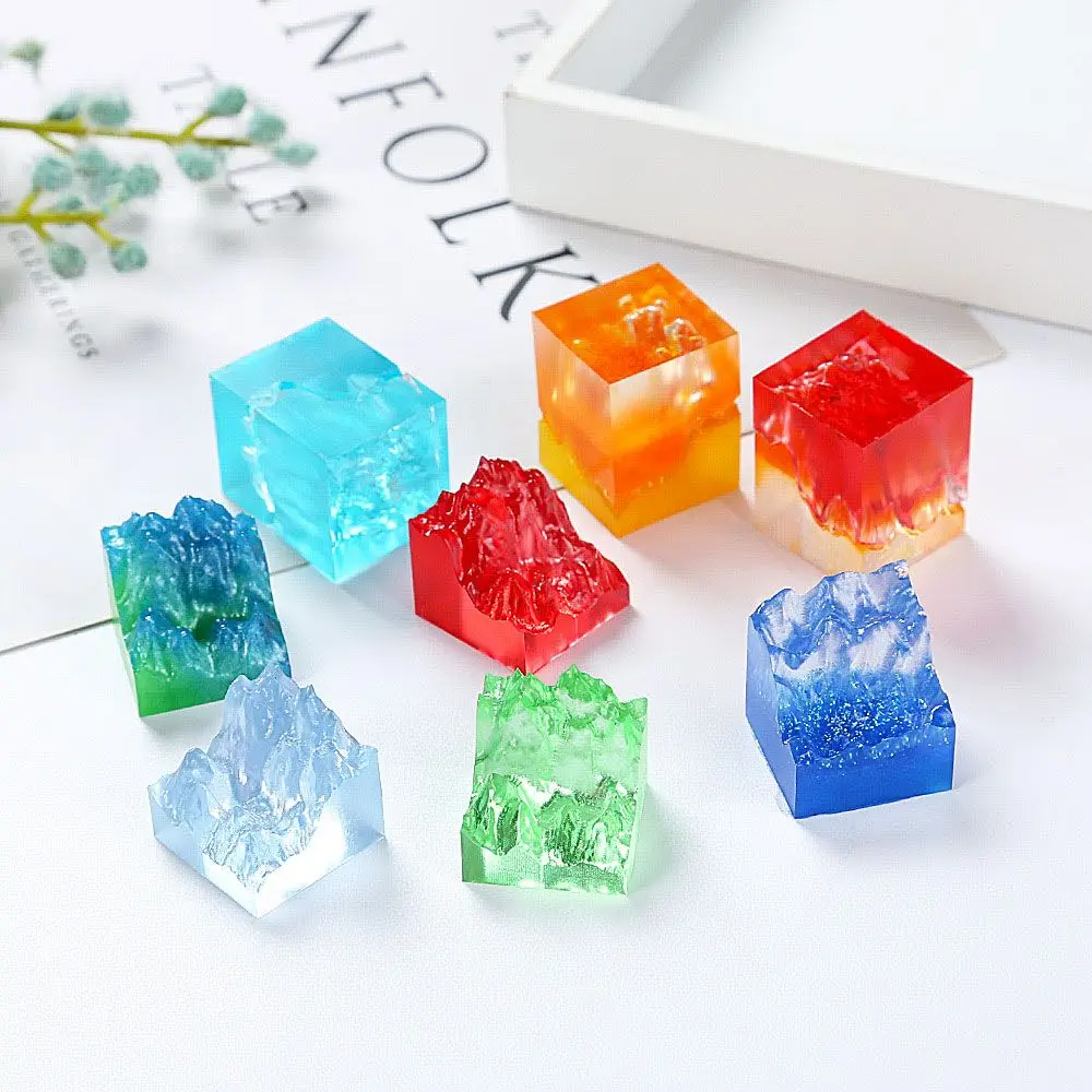 1Pcs Simple Jewelry Making Tools DIY Craft Snow Mountain Silicone Mold Transparent Broken Mountain Micro Landscape Decorative