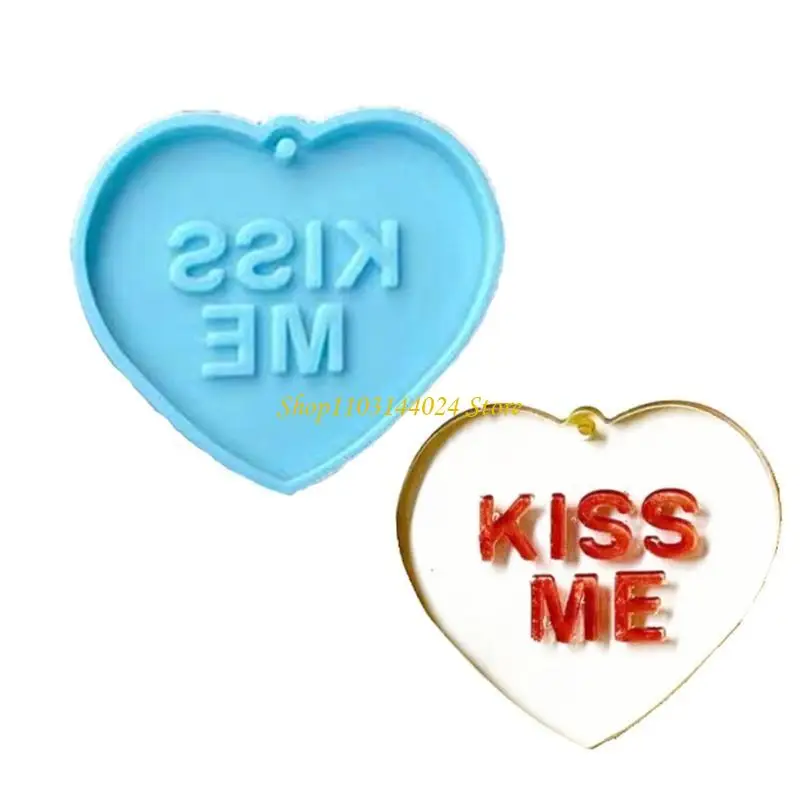 N5KE DIY Série do Dia Namorados Chave Keychain Mold Crystal Epoxy for Creative Silicone Mo