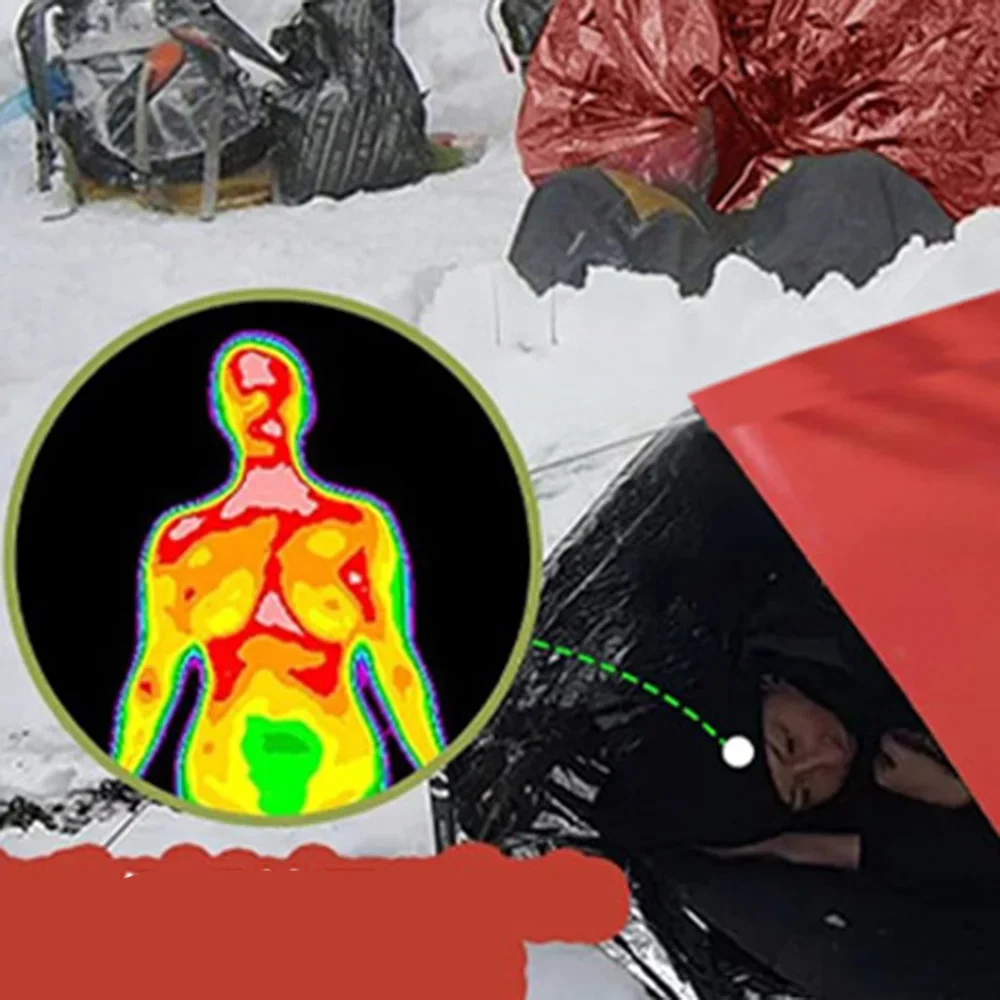 

Emergency Warmth Tent Tent, Waterproof 2 Person Emergency Tube Tent for Camping Hiking Outdoor Activities