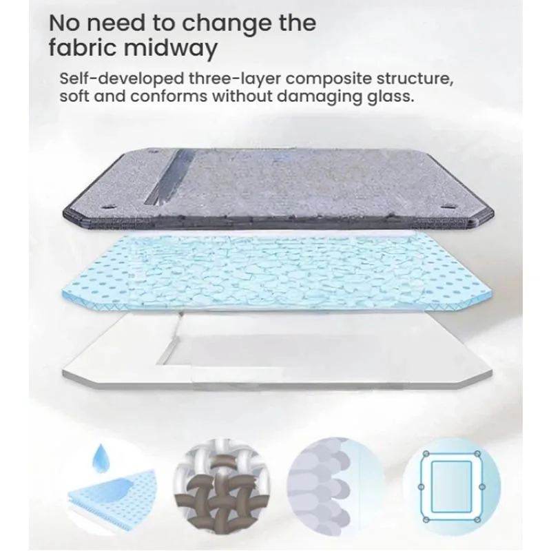 Multi-functional Window Cleaning Robot Fully Automatic Home Glass Wiper Mimics Manual Window Cleaning Smart Lifting Squeegee