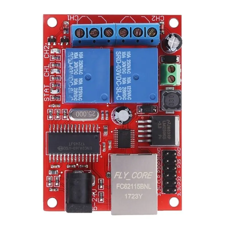 Micro-channel Remote Control 2-way Remote Cloud Ethernet Net-work Switch Delay Relay TCP/UDP Relay Module Controller