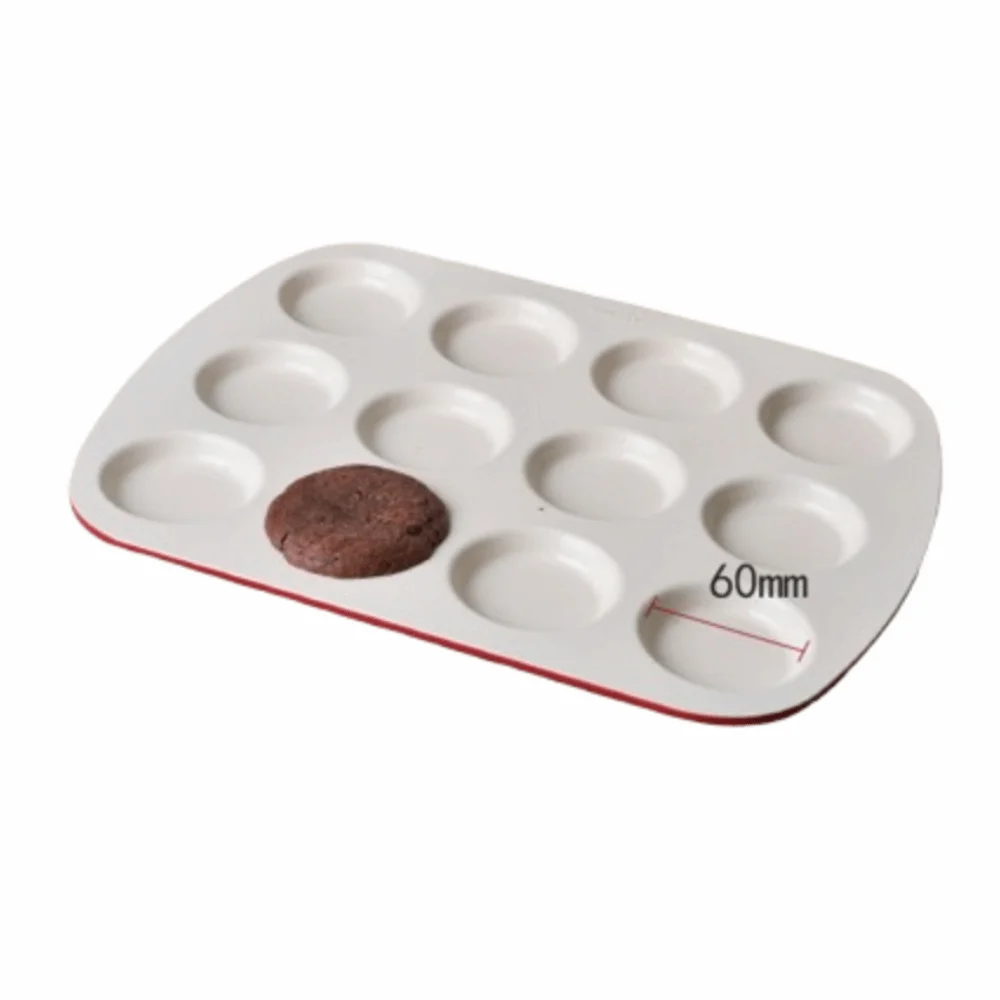 

Carbon Steel Baking Mold Pan 12 Cavity Non-stick Muffin Cakes Mold DIY Bakeware Leakproof Kitchen Baking Mold Baking Supplies