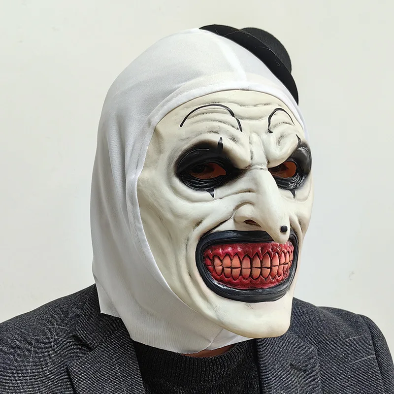 CosplayHorror Pennywise Joker máscara Cosplay aterrador espeluznante mal demonio payaso asesinos casco de látex Halloween carnaval fiesta disfraz P