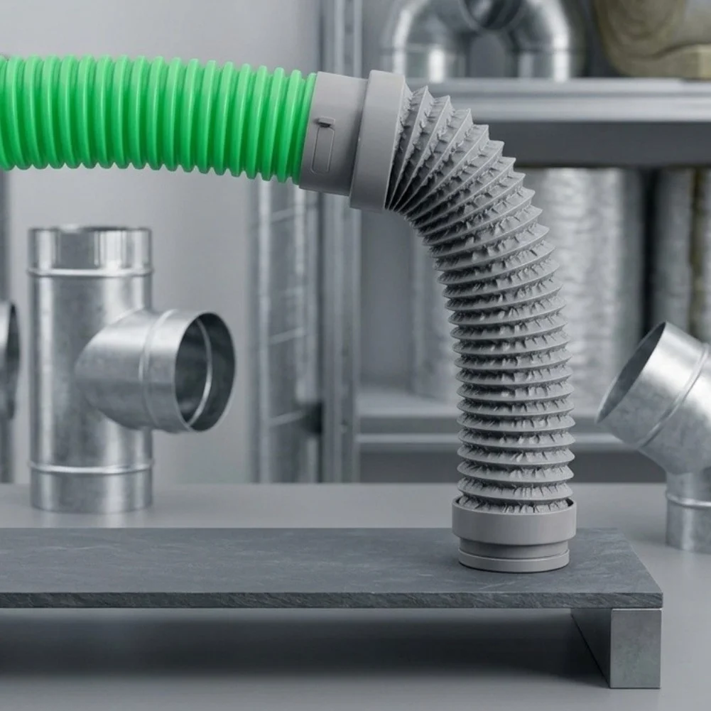 Expandable AC Duct Hose for Portable Climate Control Units - Precise 5.1 Inch OD Fit Anti-Clockwise Threading Long-Lasting Use