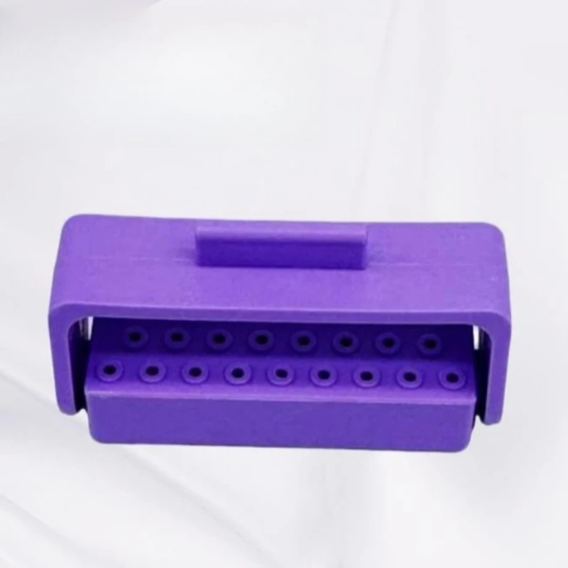 20Pcs 26 Holes Dental Bur Rack Open Type Bur Storage Box Reamer Sterilizing Holder Oral Instrument Organizer