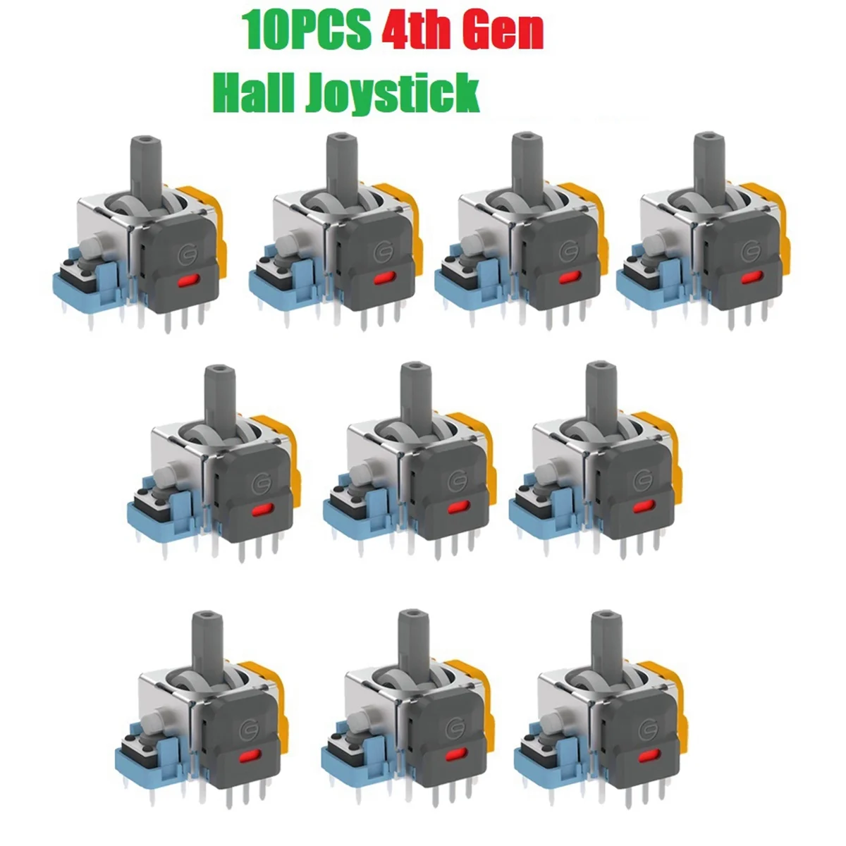 10PCS 4th Gen Hall Electromagnetic Joystick for Game Console High Precision Adjustable Joystick for Joystick