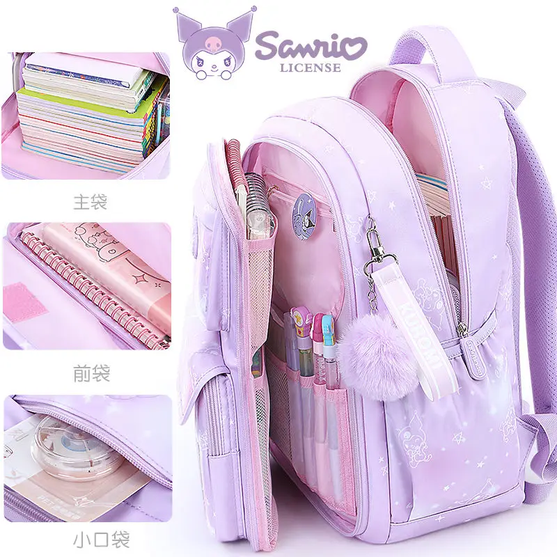 Sanrio Hello Kitty Cinnamoroll Anime Kawaii tornister Cute Cartoon Kuromi o dużej pojemności lekki wodoodporny plecak prezenty