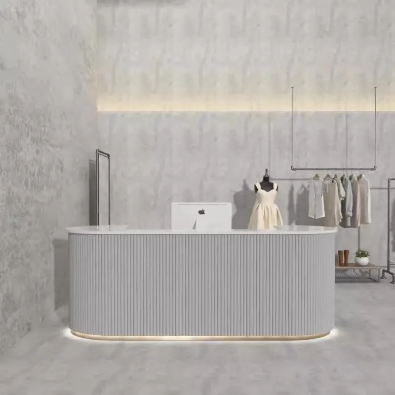 

Современные офисные стойки регистрации Кофейня Подиум Стойки регистрации Стойка Искусственная доска Мебель Recepción MHJDT