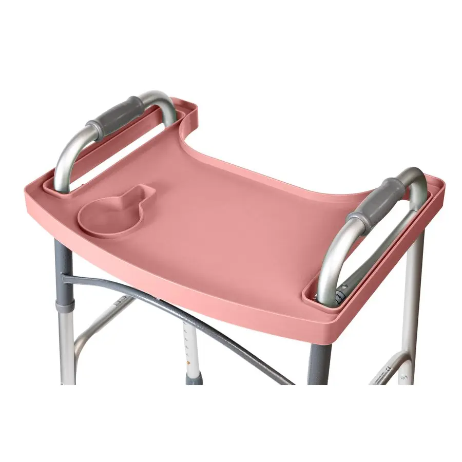 

Розовый поднос-столик для складных ходунков, с подстаканником, для стандартных ходунков для пожилых людей, съемный, нескользящий, для ТВ-приставок