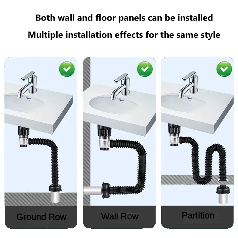 Flip-Top Aanrecht Afvoer Intrekbare Ontgeuren Filter Flexibele Regenpijp Badkamer Wastafel Anti Verstopping Keuken Accessoires