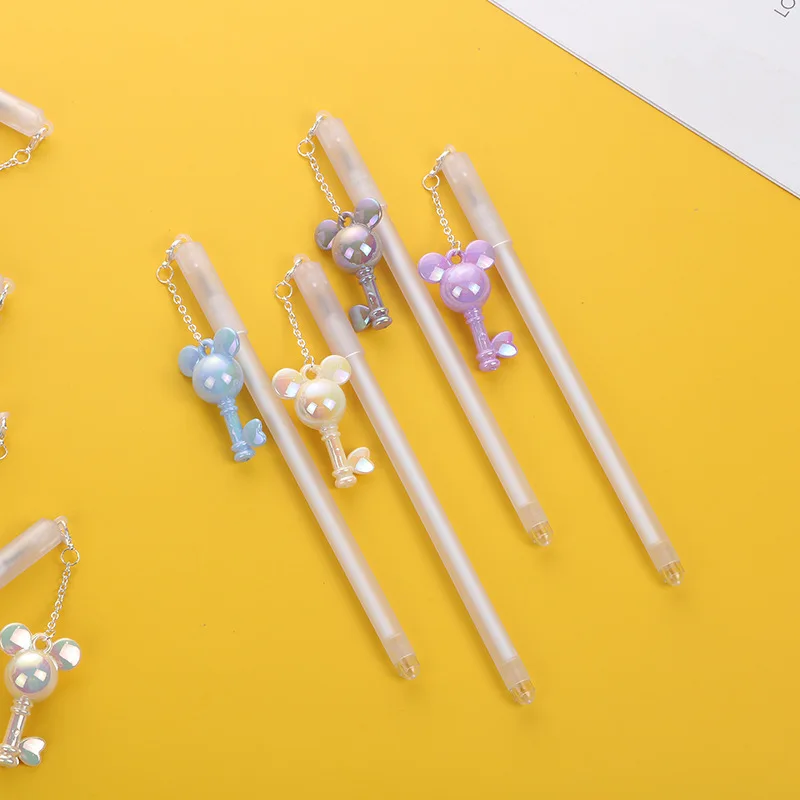 20PCS  2023 new cartoon neutral pen simple new angel key pendant pen signature pen student supplies