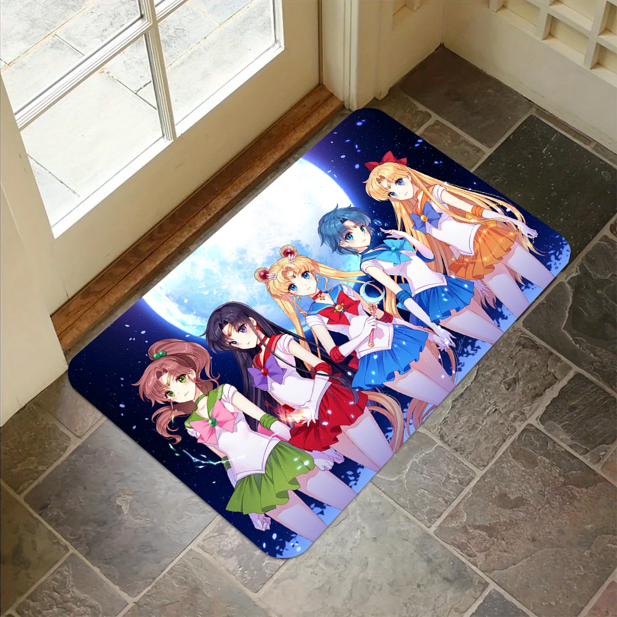 

Sailor Moon Anime Girls CarpetS Flannel Anti-slip Bathroom Accessories for Living Room Doormat Entrance Foot Mat Home Decoration