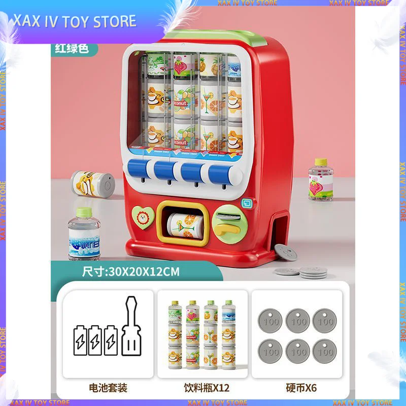 

New Hot-selling Children's Simulation Coin Operated Beverage Vending Machine Self-service Beverage Cute Funny Toys For Children