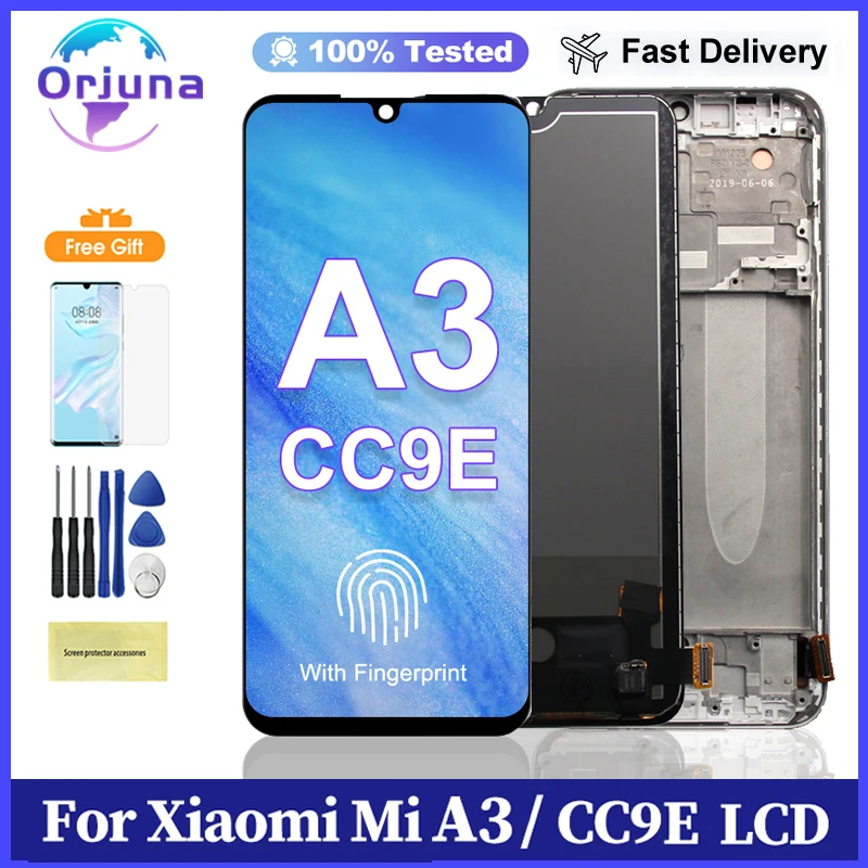 ЖК-дисплей AMOLED для Xiaomi Mi A3 CC9E, сменный сенсорный экран для Mi A3, M1906F9SH, M1906F9SI, ЖК-дисплей в сборе, оригинал