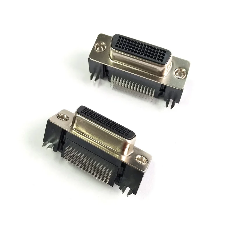 DMS DVI 60PIN 59PIN Female Base Gold-plated 90 Degree Elbow Bent Pin DVI-60PIN DVI-59PIN Socket 70928-2002 709282002 D-SUB LFH