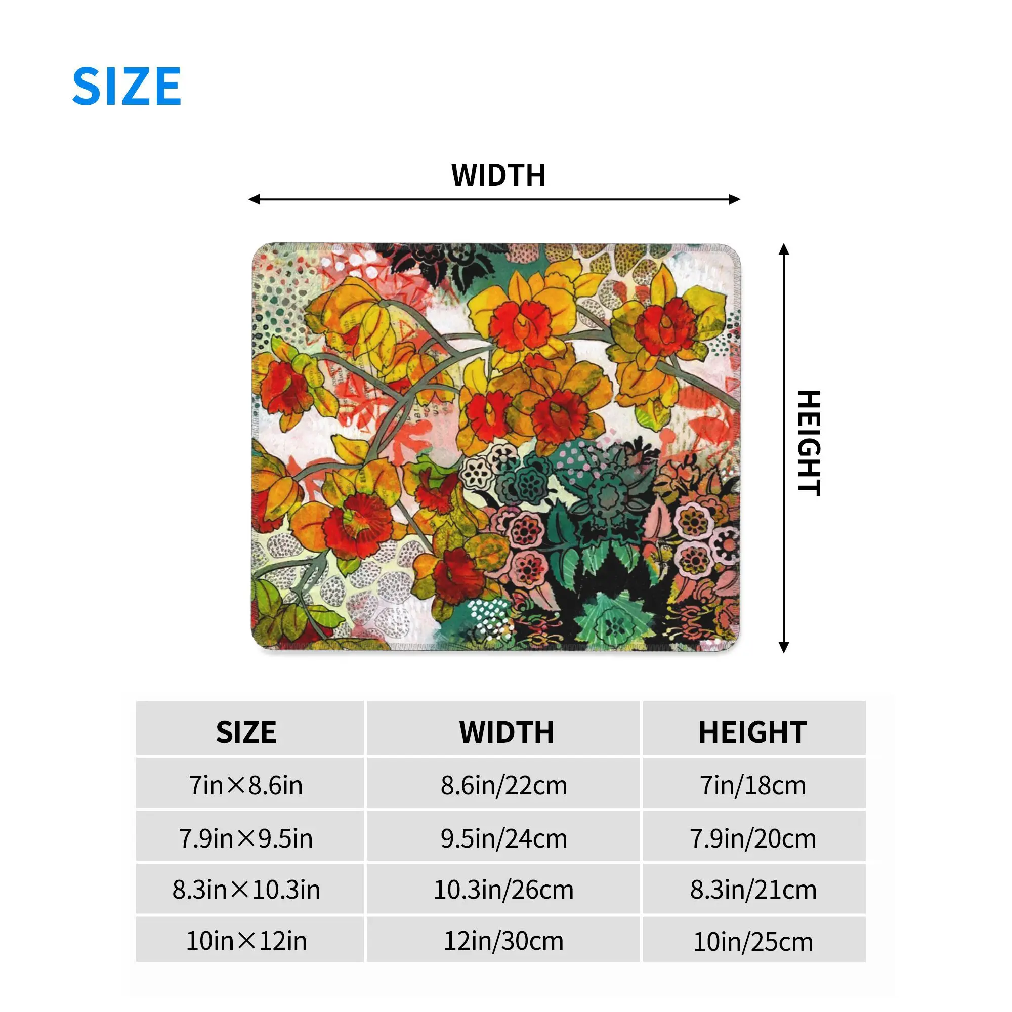 Weeping Daffodils لوحة ماوس صفراء لوحة مفاتيح الكمبيوتر ماوس حصيرة ألعاب الكمبيوتر المحمول مكتب حصيرة مكتب الملحقات الجدول الحصير