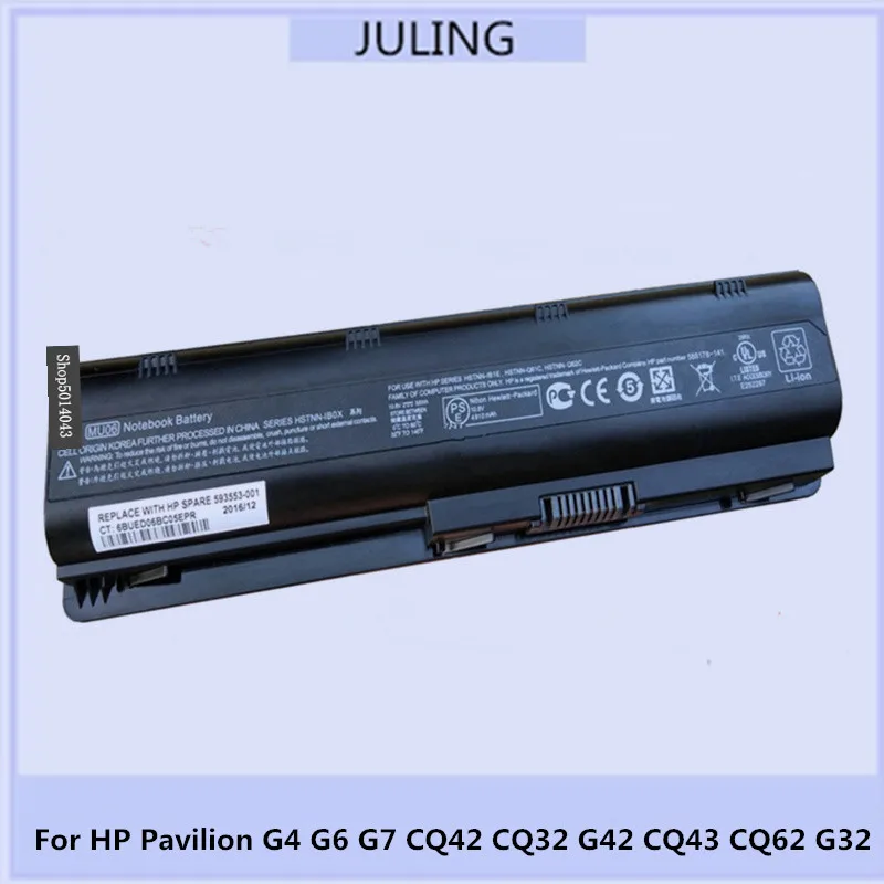 

New Original Laptop Replacement Li-ion Battery MU06 for HP Pavilion G4 G6 G7 CQ42 CQ32 G42 CQ43 CQ62 G32 DV6 DM4 G72 47/55wh