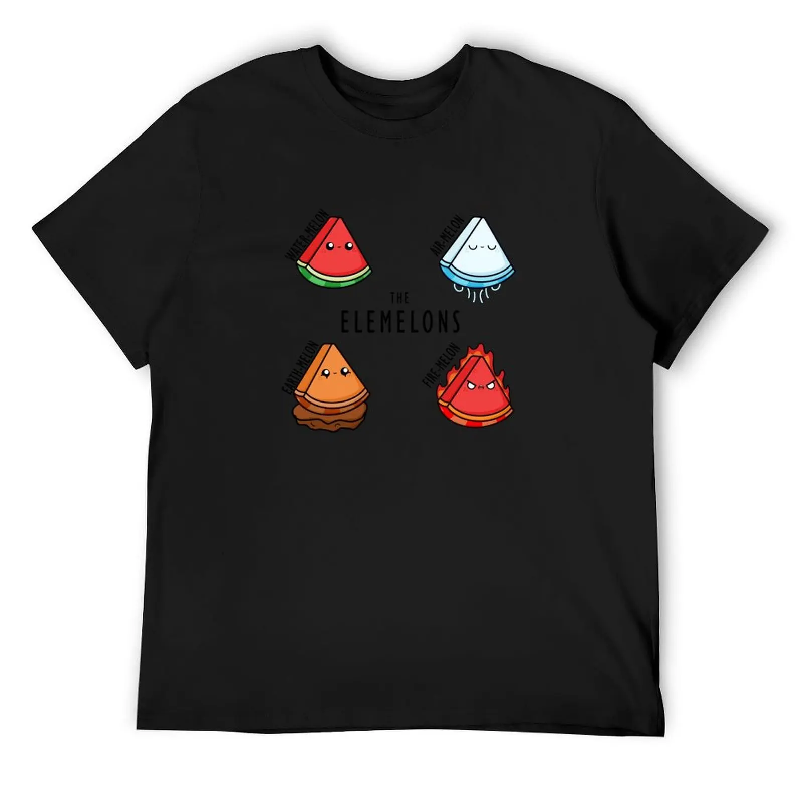 

Kawaii Cartoon Watermelon elementals llustration T-Shirt sports fans luxury t-shirt funny costumes t shirt for men