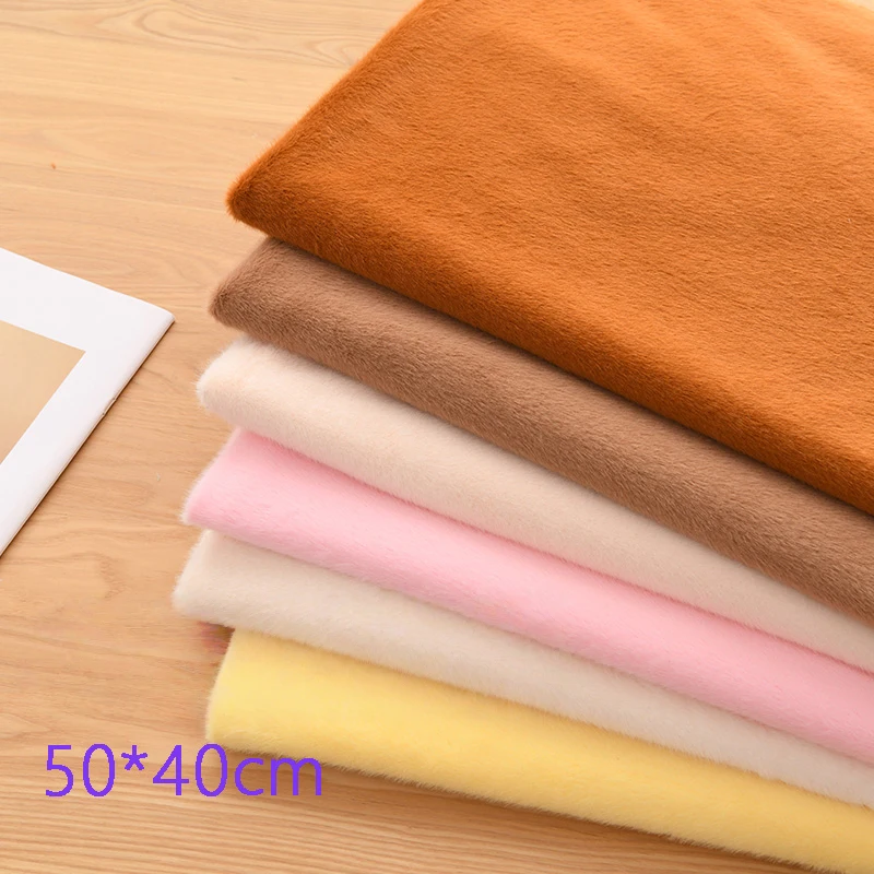 

50*40cm Encrypt Imitation Rabbit Fur Fabric Thicken Plush Counter Background Clothing Fabric Handmade DIY Sewing Doll Fabric