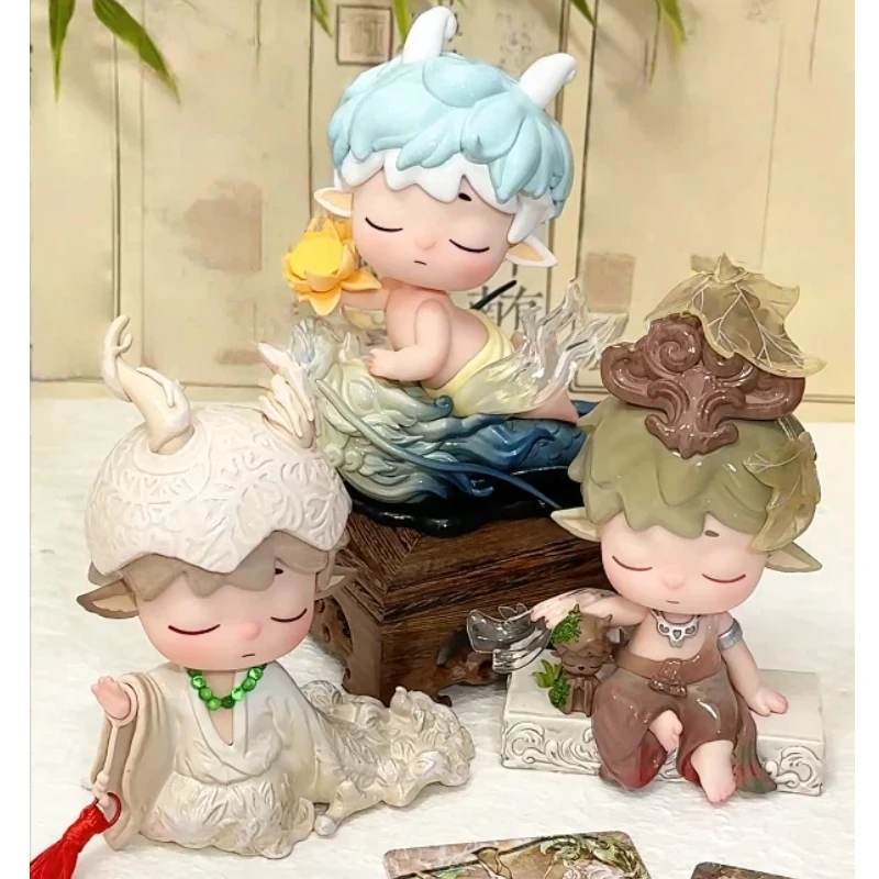 

Подлинная серия Mimi, новая глухая коробка в китайском стиле, горы и реки, милый орнамент, фигурка, идеальный подарок на день рождения, подарок унисекс