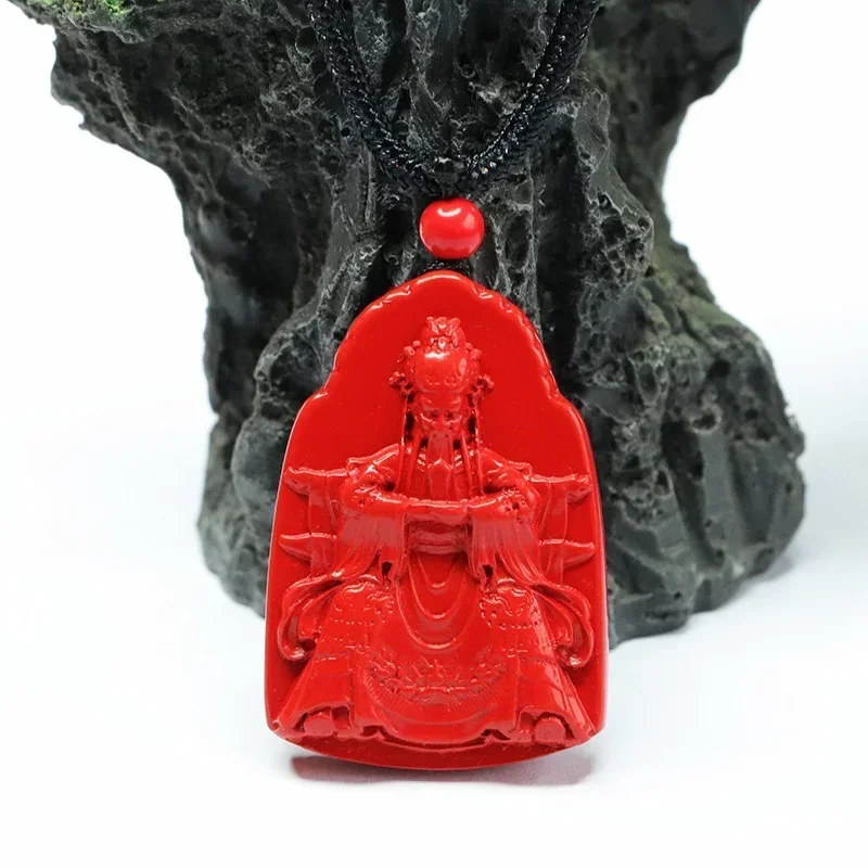 Natural Authentic God of Wealth Pendant Red Sand Wutai Mountain 5 Pendant Men's and women's fine jewelry