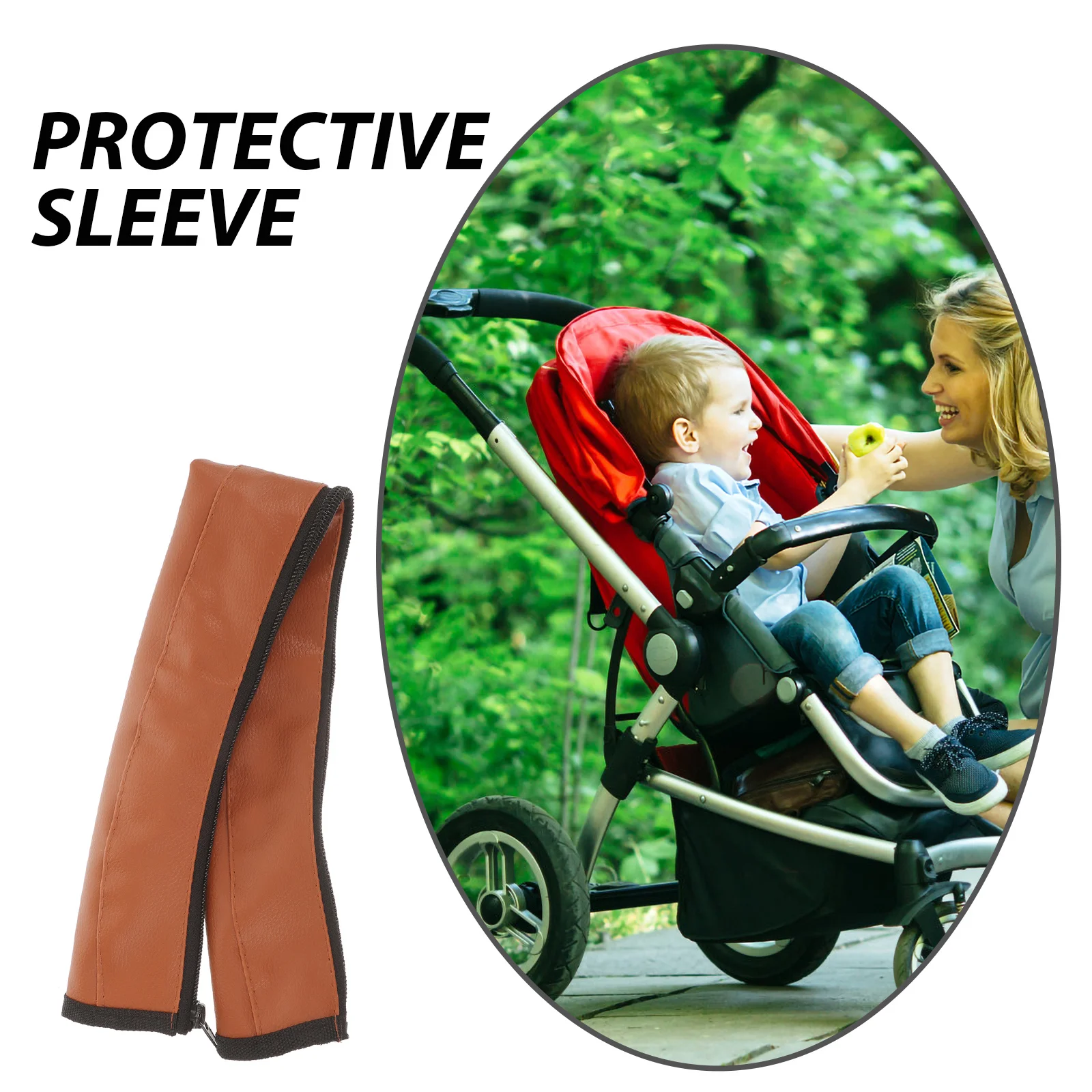 

1pcs Stroller Handle Cover Artificial Soft Foldable Grip Protector For Baby Stroller Handlebar Sleeve Replacement