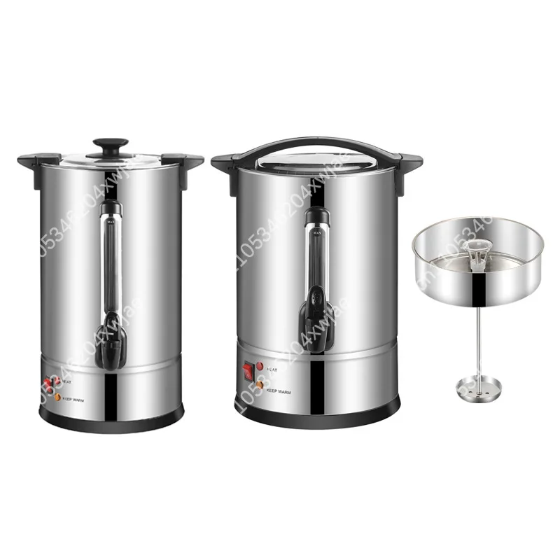 110V 100 Cup Electric Coffee Urn Double Wall Stainless Steel Commercial Coffee Dispenser