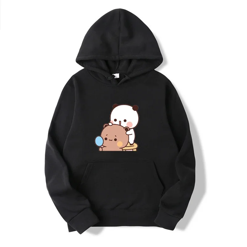 Unisex Cute Bear Print Hoodies Casual Teen Kawaii Hoody Sweatshirt Winter&Spring Long Sleeve Hip Hop Warm Hoodies