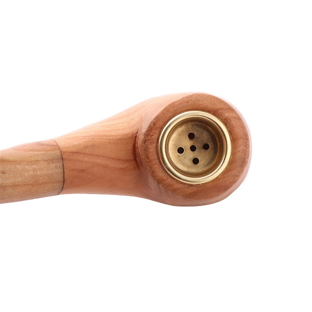 Solid Wood Tobacco Pipe Retro Handmade Wooden Pipe Alloy Herb Smoke Pot Portable Durable Smoking Pipe For Beginner Men\'s Gadgets