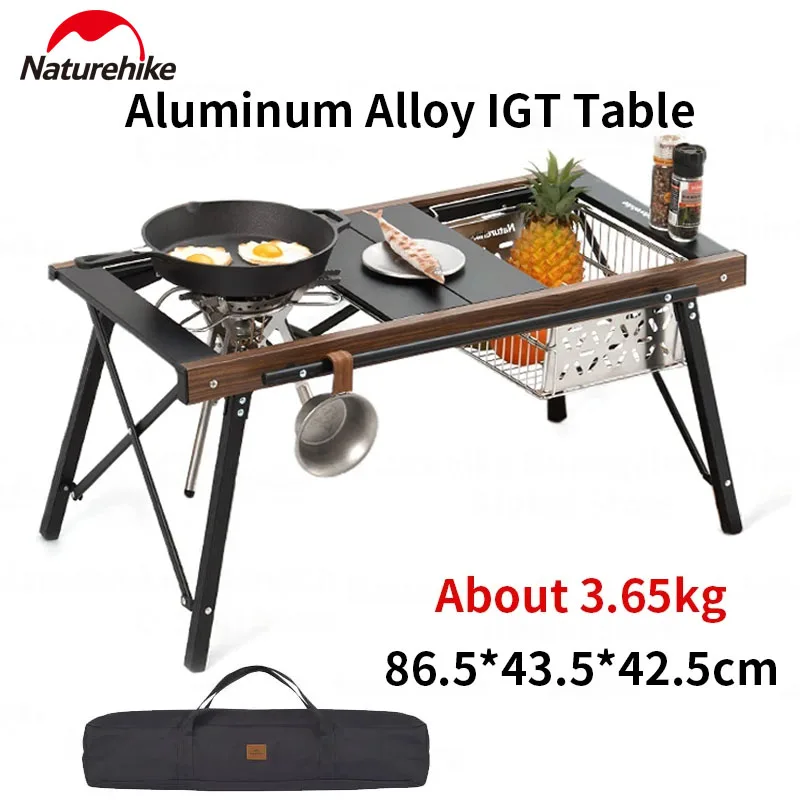 Naturehike IGT Camping Table Portable Folding pliante Aluminum Alloy Outdoor supplies Multifunctional Removable beach BBQ Picnic