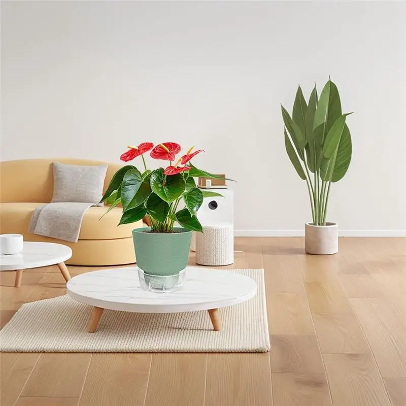 ABLA-6 Inch Self Watering Plant Pot With Visual Reservoir And Drainage Hole, Planting Pot For Indoor Outdoor 5Pack