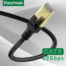 Patchtek CAT8 Ethernet Cable rj45 Connector 40Gbps Cable SSTP 28AWG 0.2-10M High Speed Patch Cord Network Lan For Computer ps5/4