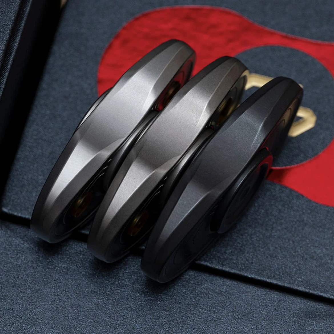 Fidget Spinner Slider de acero inoxidable, juguetes EDC de Metal, antiestrés, sensoriales, TDAH, juguetes inquietos, rodamiento de bolas, giro suave