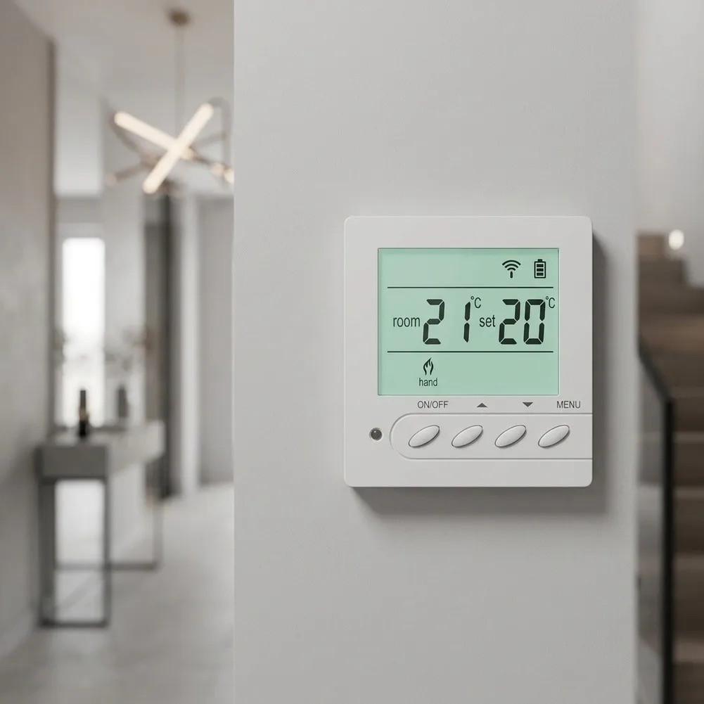 Wireless Central Controller With Panel For Water Underfloor Heating, Multi-Zone Temperature Regulation Energy Saving
