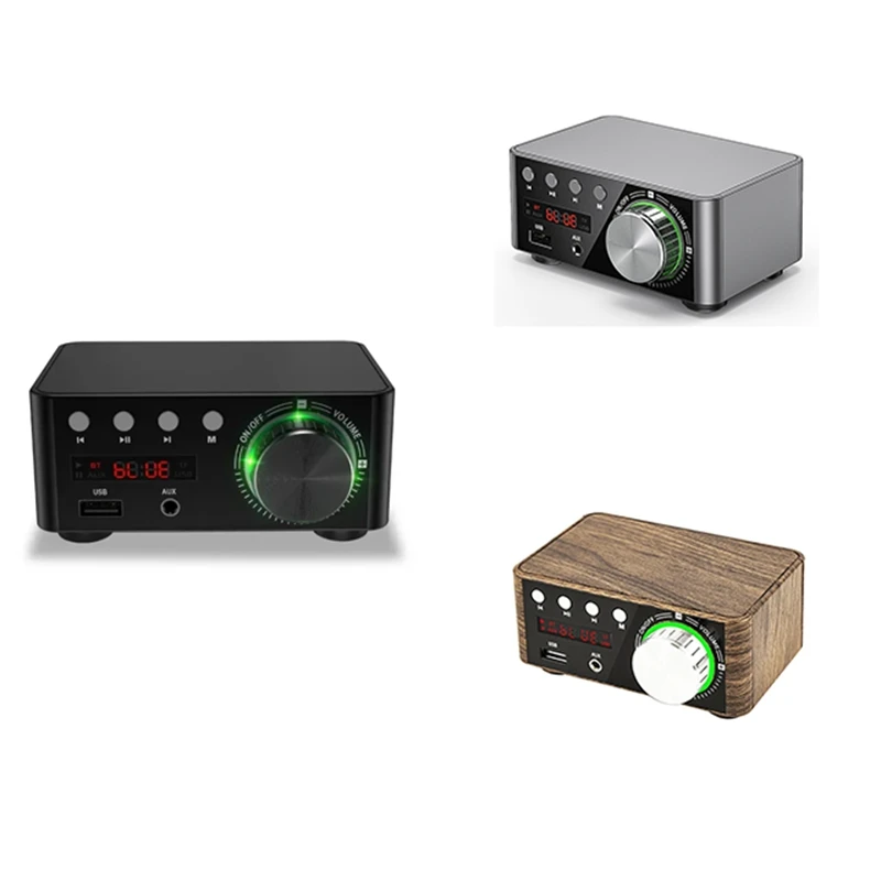 

50W + 50W 100W Bluetooth 5.0 Amplifier Digital Audio Power Amp Class D USB AUX TF Home Theater Hifi Stereon01r