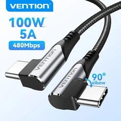Vention 100W Cable USB C to Type C Cable PD QC4.0 Fast Charge Cord Wire USB-C Data for iphone 17 16 15 Xiaomi 10 Pro Samsung S24
