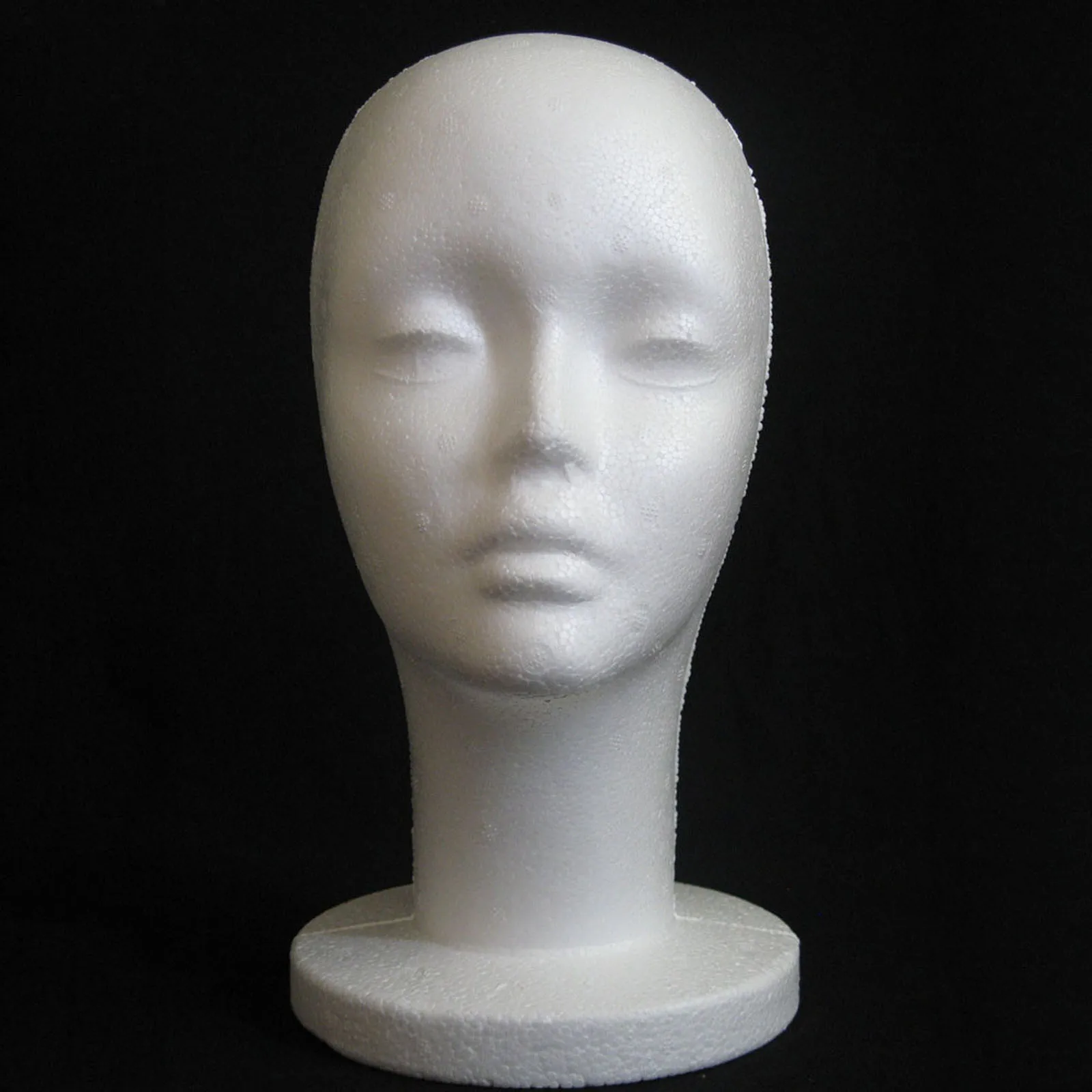 Female Styrofoam Mannequin Manikin Head Model Foam Wig Hair Glasses Display