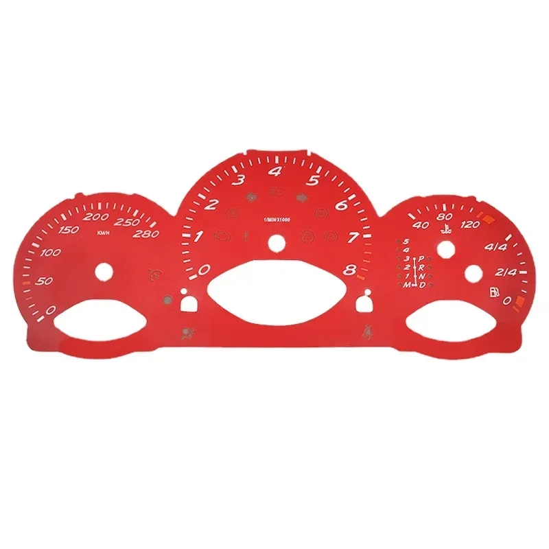 280KM/H Speedo DIALS Gauge Face for Porsche 987 Cayman/Boxster Instrument Cluster Overlay 2006-2011 RED