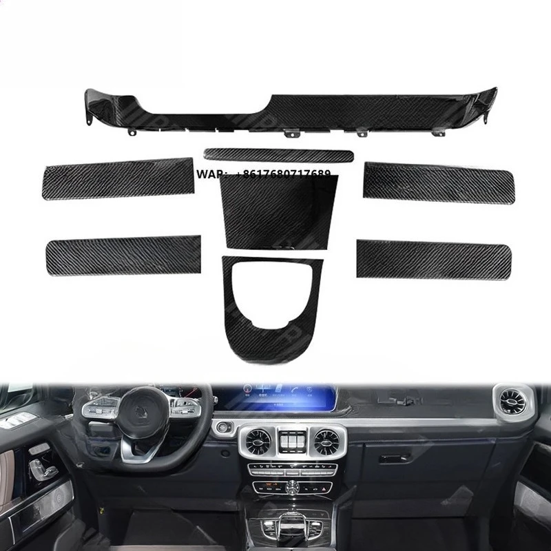 Replacement Carbon Fiber Interior Kits for G Class W464 G63 2019+ Includes Dashboard Cover and Door Panels 8pcs