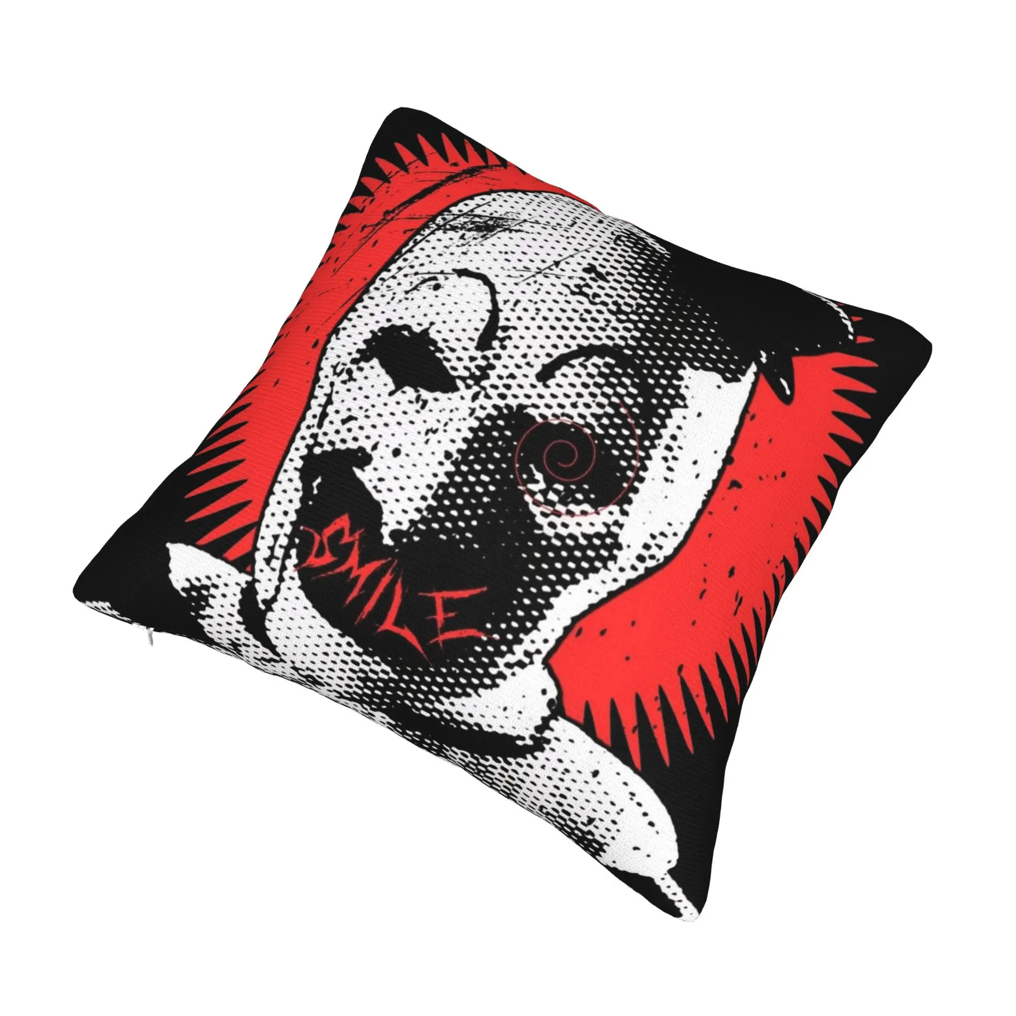 The Terrifier Screenprint Smile Art the Clown Pillowcase Printing Cushion Cover Decorative  Pillow Case Cover Bedroom 45*45cm