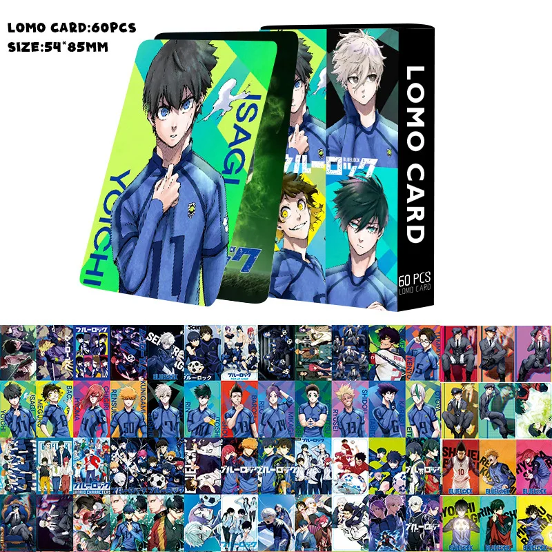 

60PCS/Set Anime BLUE LOCK Isagi Yoichi Bachira Chigiri Figures Photo Cards LOMO Card Photocard For Fans Collection Gift