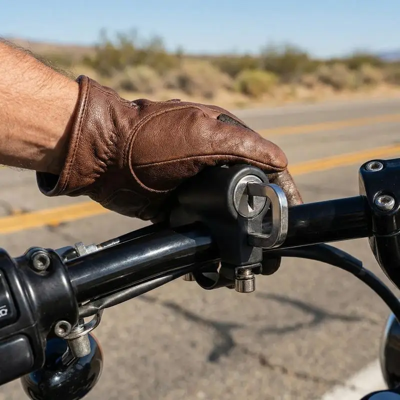 Helmet Lock Handlebar Mount Anti Theft Motorcycle Security Convenient Key Lock for Daily Bike and Scooter Use