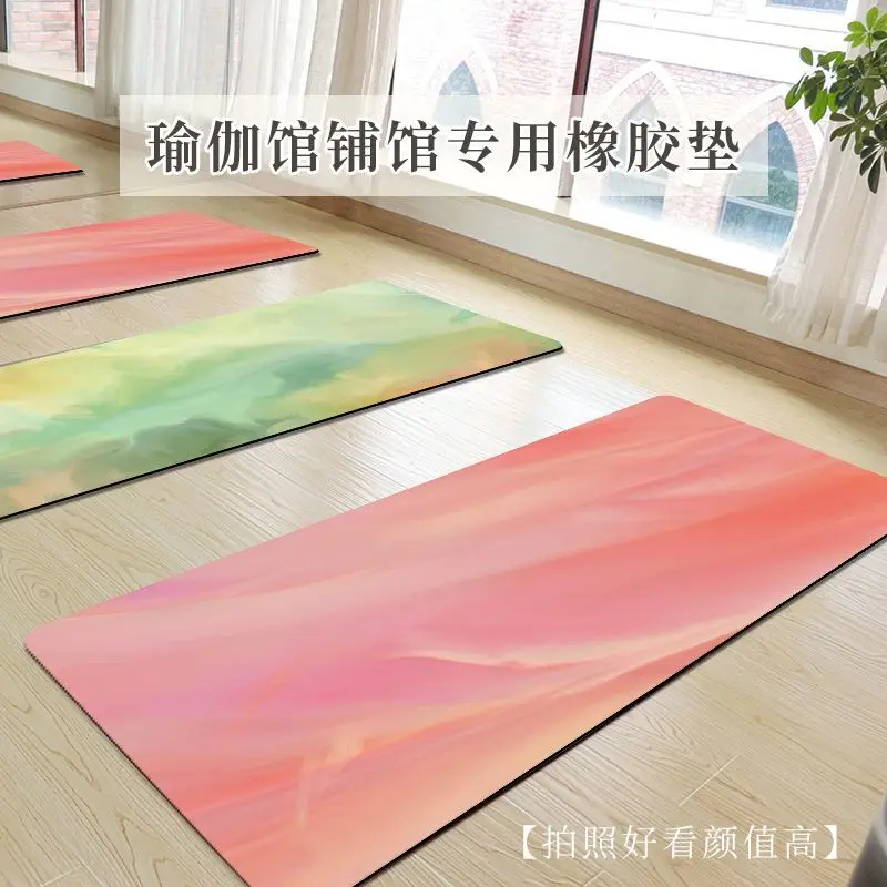 Pilates Oil Painting Style Rubber Yoga Mat Special Women's Exercise Mat New Weight Loss Shaping Fitness Blanket