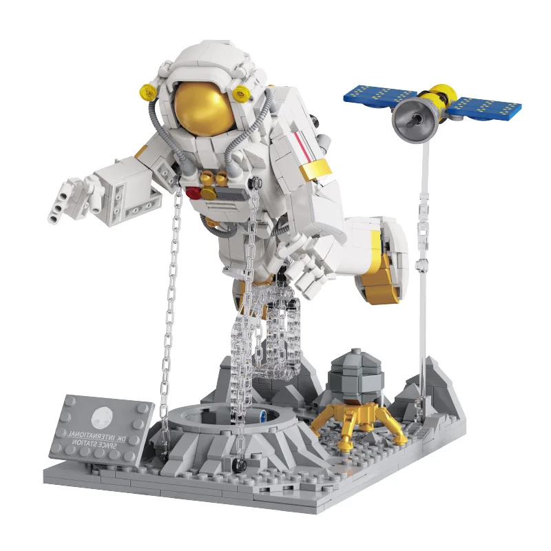 

875Pcs 2 Forms Technical Tension Balancing Astronaut Anti-Gravity Sculptures Model Building Blocks Bricks Toys Gifts For Kids